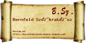 Bernfeld Szókratész névjegykártya